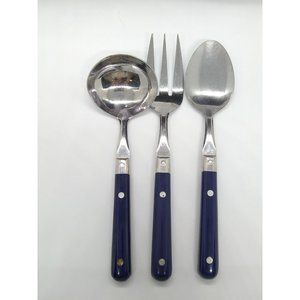 Vtg Life Time Stainless Korea Serving gravy ladle dinner fork & dinner spoon